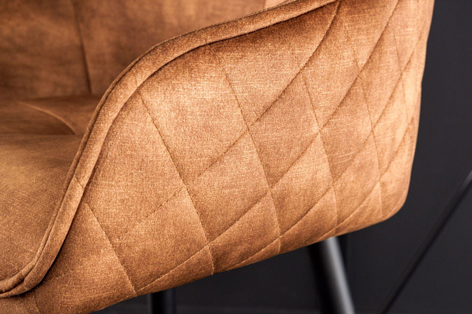 HOKER / KRZESŁO BAROWE EUPHORIA BRĄZOWY AKSAMIT / 43689 / INVICTA INTERIOR