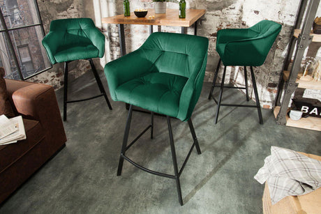 HOKER BAROWY LOFT ZIELONY AKSAMIT / 40309  / INVICTA INTERIOR