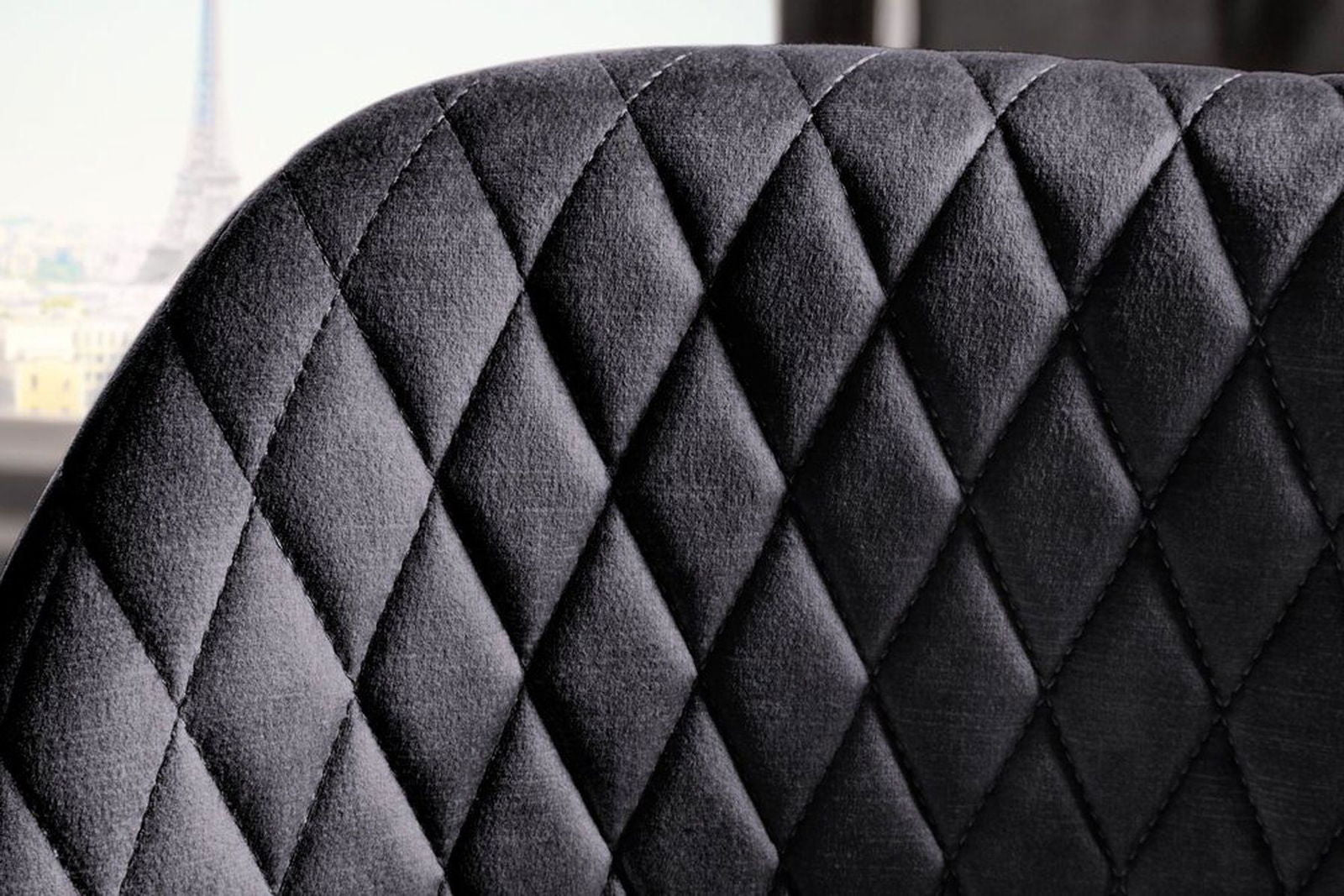 HOKER PARIS TKANINA STRUKTURALNA AKSAMIT ANTRACYT  / 41514  / INVICTA INTERIOR