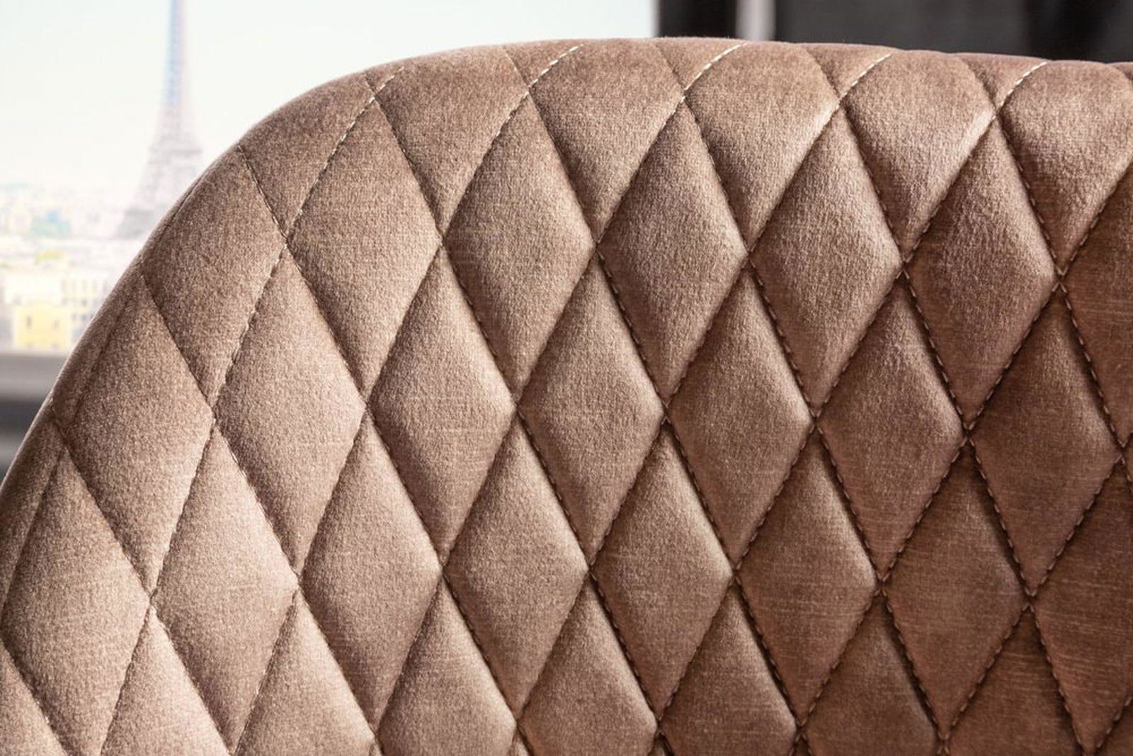 HOKER PARIS TKANINA STRUKTURALNA AKSAMIT BEŻOWY  / 41515  / INVICTA INTERIOR