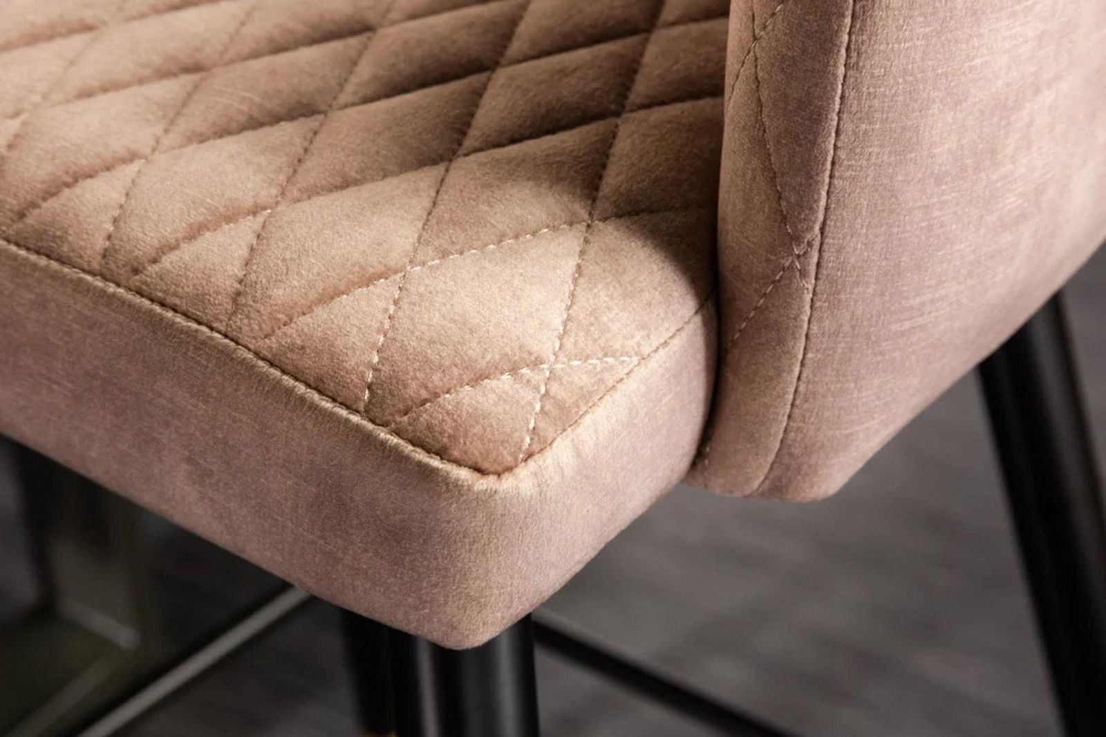 HOKER PARIS TKANINA STRUKTURALNA AKSAMIT BEŻOWY  / 41515  / INVICTA INTERIOR