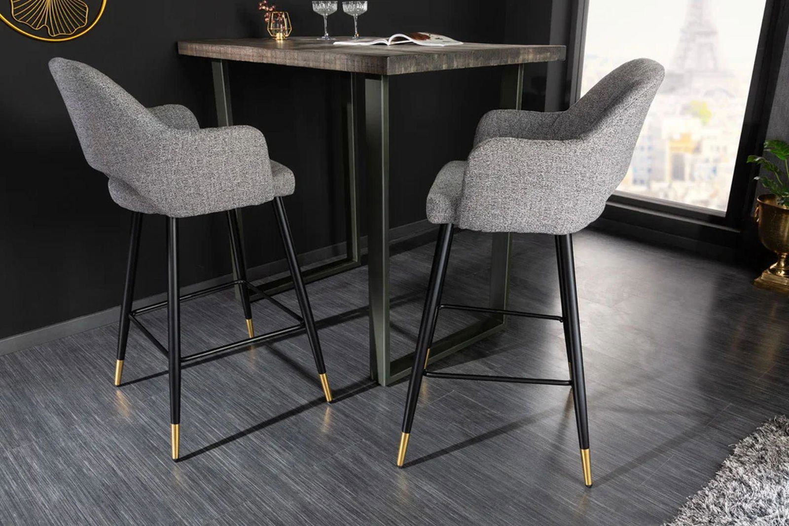 HOKER PARIS TKANINA STRUKTURALNA AKSAMIT JASNOSZARY  / 41513  / INVICTA INTERIOR