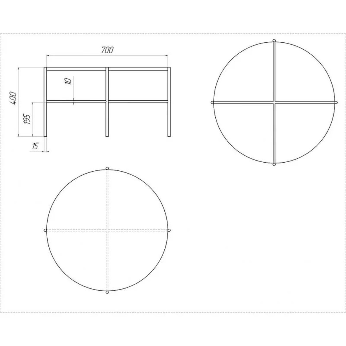 Inger stolik z marmurowym blatem Nero Marquina 70 cm / MH