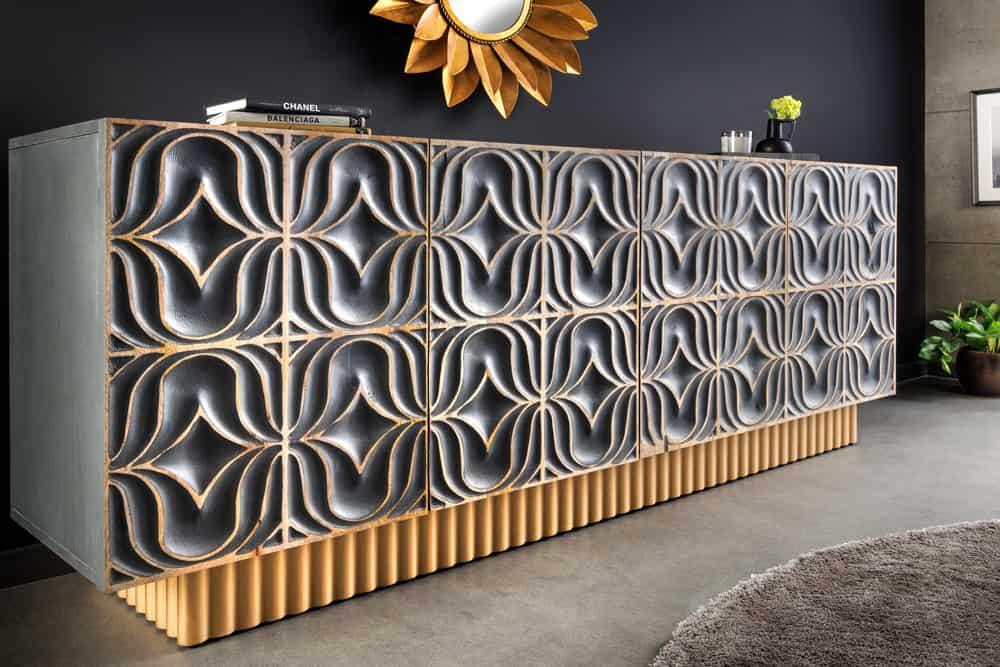 Komoda z naturalnego drewna mango 44319 od Invicta Interior – styl industrialny i loftowy