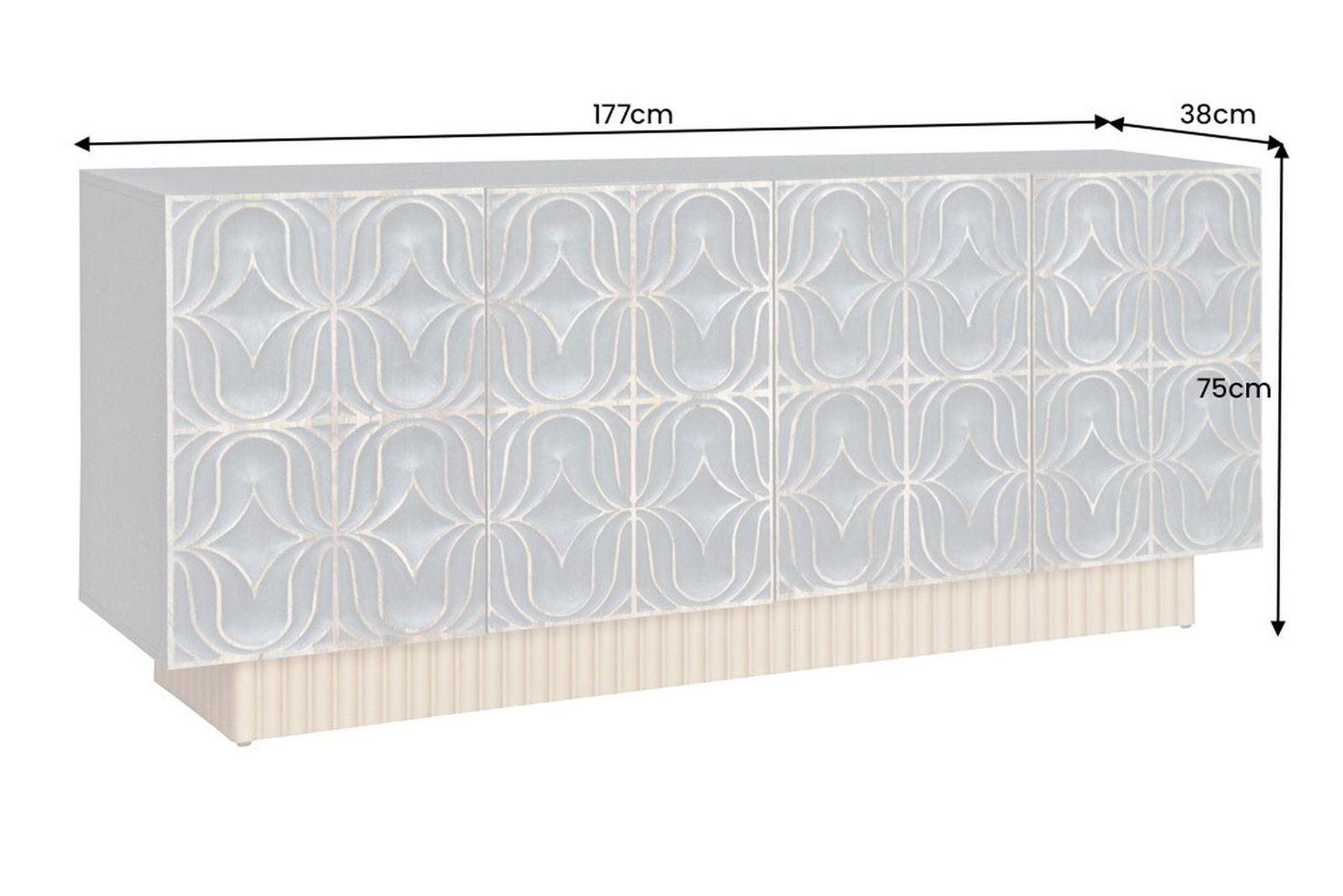Komoda z naturalnego drewna mango 44319 od Invicta Interior – styl industrialny i loftowy