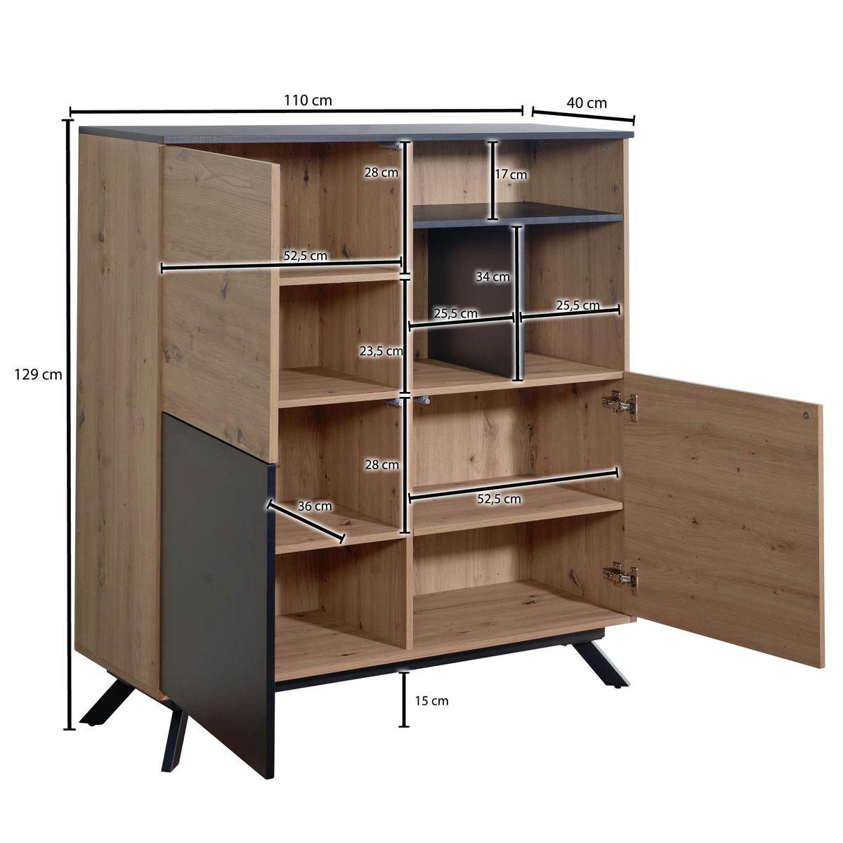 KOMODA WOHNLING MDF OPTYKA DĘBU / WL6.665