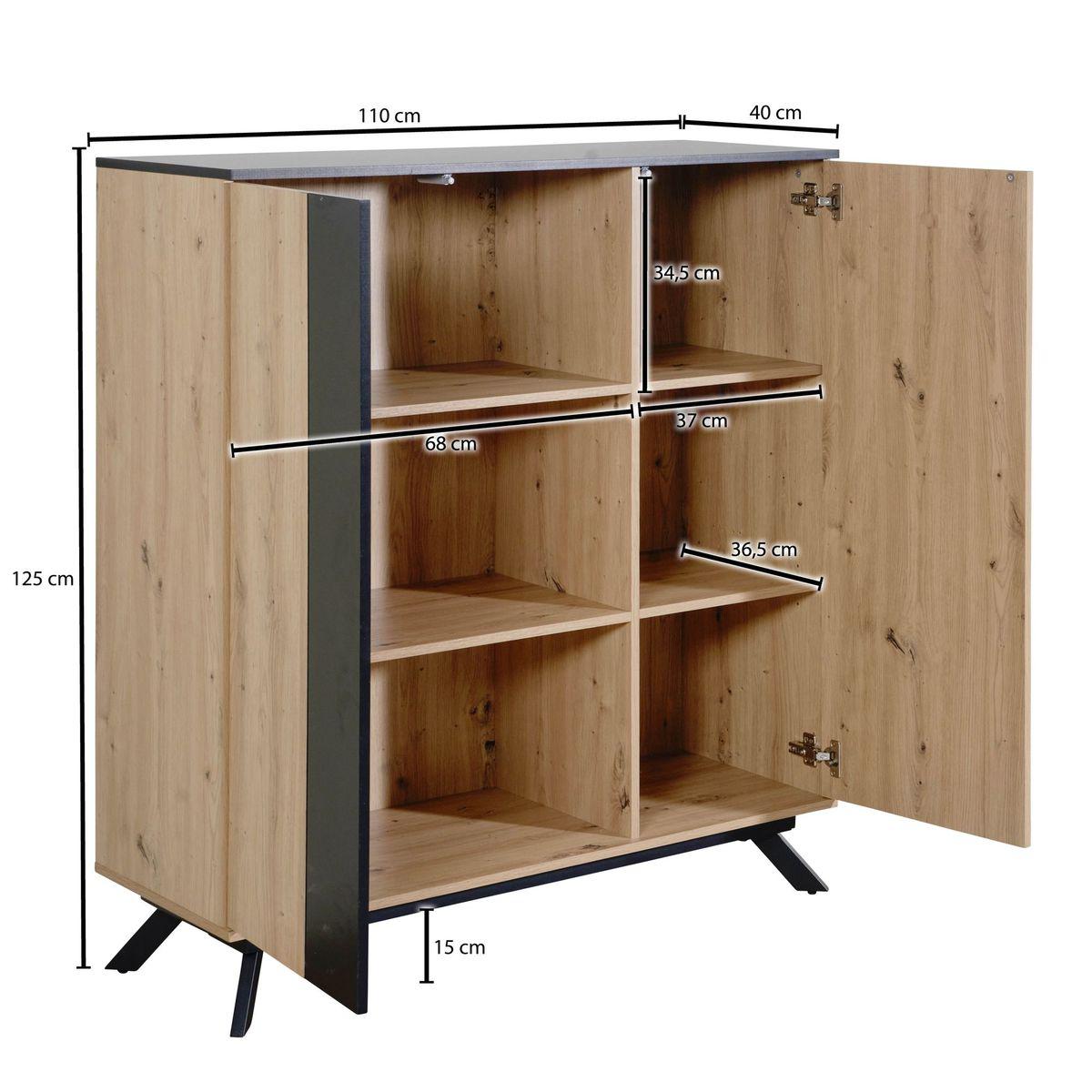 KOMODA WOHNLING MDF OPTYKA DĘBU / WL6.666