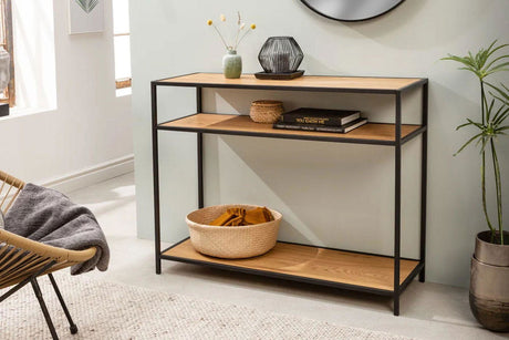 KONSOLA SLIM LINE OPTYKA DĄB / 42016  / INVICTA INTERIOR