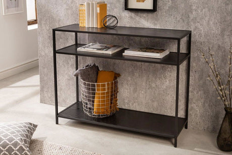 KONSOLA SLIM LINE OPTYKA JESION CZARNY / 42015  / INVICTA INTERIOR