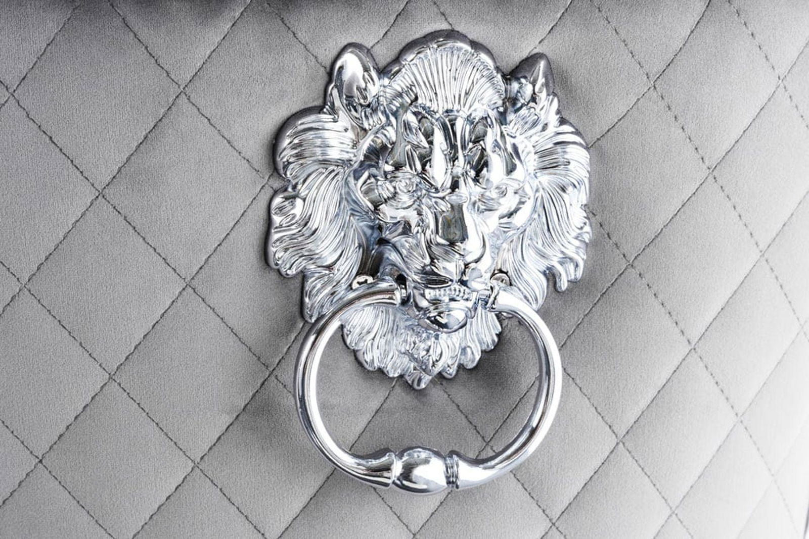 KRZESŁO BAROWE / HOKER CASTLE DELUXE SZARY AKSAMIT  / 43213 / INVICTA INTERIOR