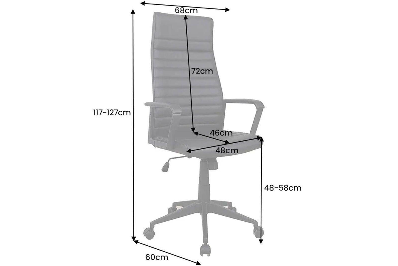 KRZESŁO BIUROWE CZARNE / 43293 / INVICTA INTERIOR