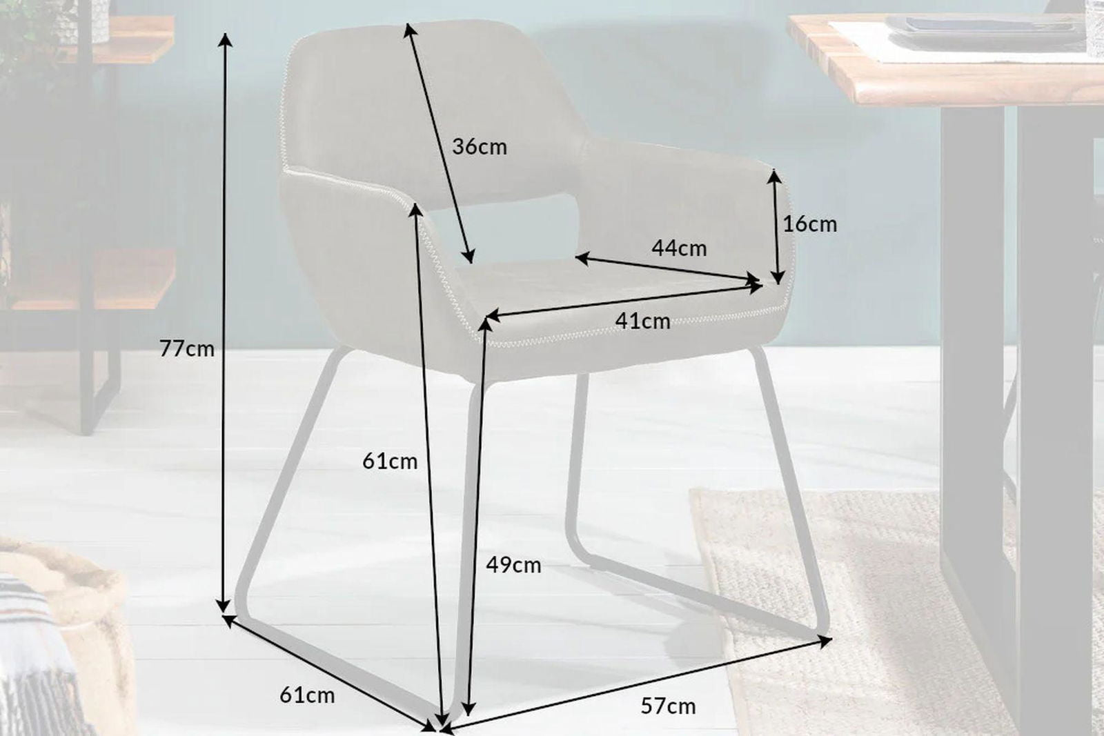 KRZESŁO MUSTANG ANTYCZNY JASNY SZARY / 40420 / INVICTA INTERIOR