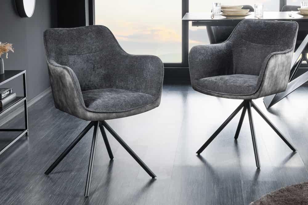 KRZESŁO VERONA OBROTOWE CIEMNO SZARE / 44155 / INVICTA INTERIOR