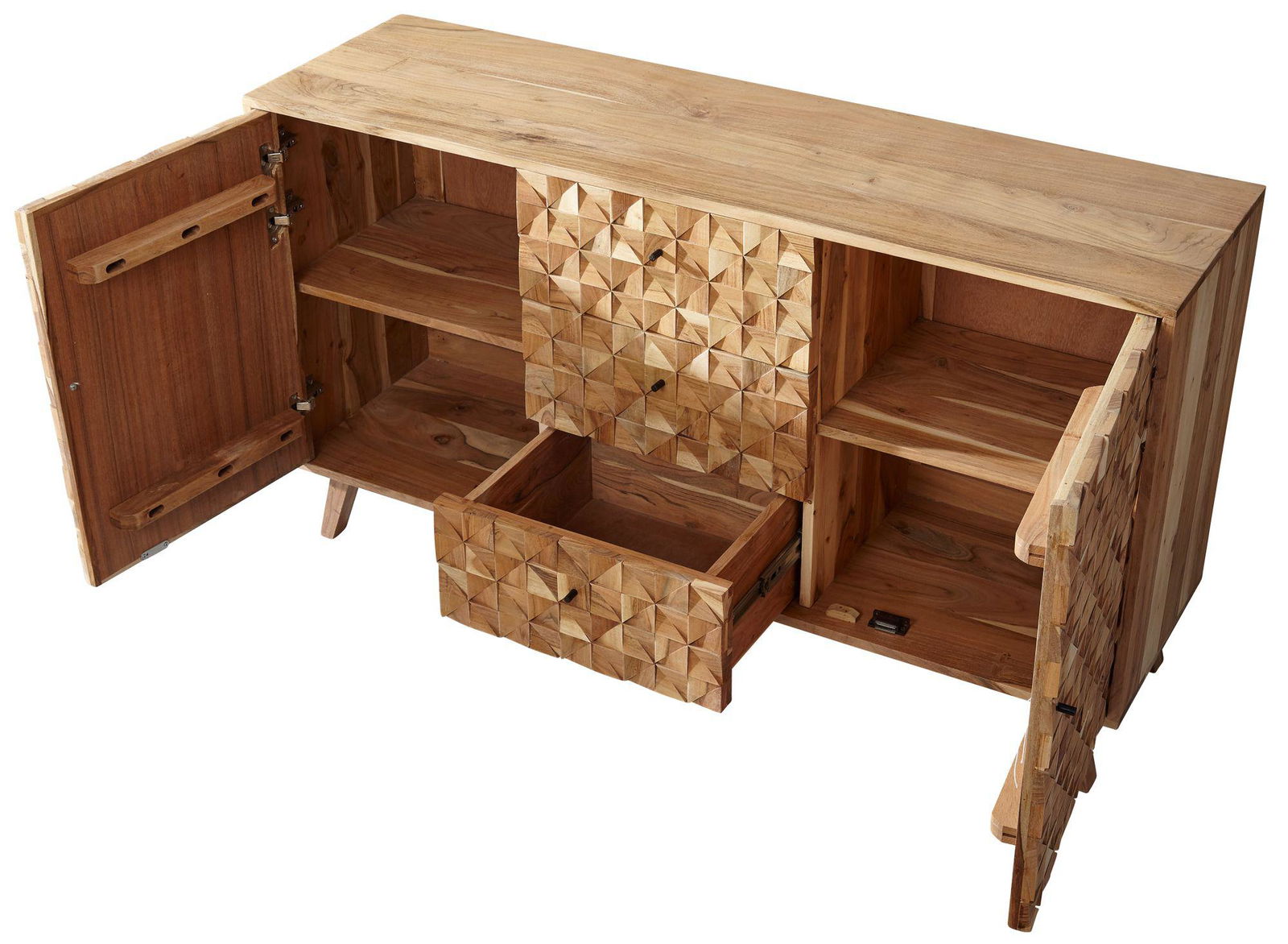 Komoda REWA 140 cm lite drewno akacja Wohnling / WL5.598