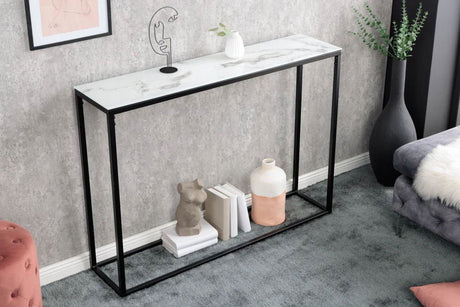 Konsola Boutique 110 cm blat optyka marmur / 42170  / INVICTA INTERIOR