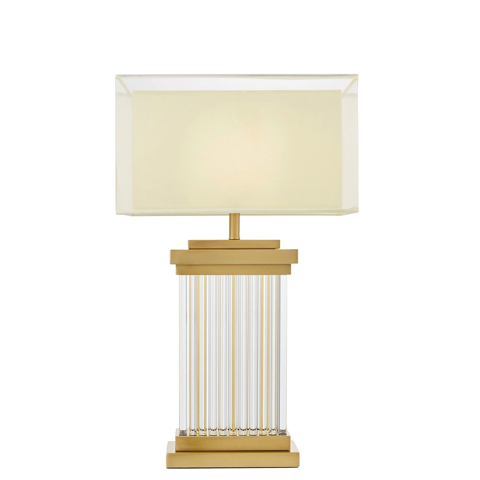 LAMPA NOCNA GLAMOUR KREMOWO-MOSIĘŻNA DAVOS