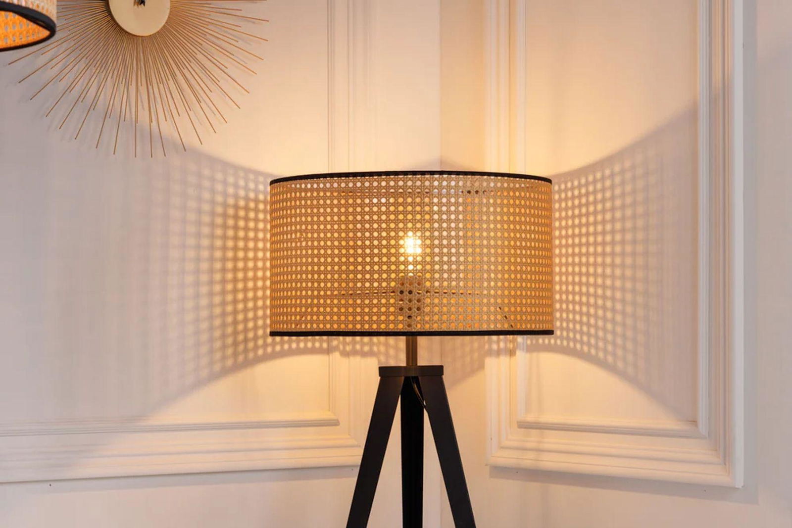 LAMPA PODŁOGOWA WIENER PLECIONKA WIEDEŃSKA NATURALNA / 42807 / INVICTA INTERIOR