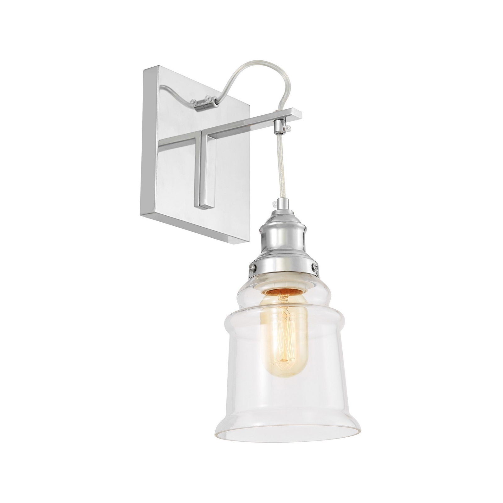 LAMPA ŚCIENNA KINKIET LOFTOWY CHROMOWANY MOLETTI W1