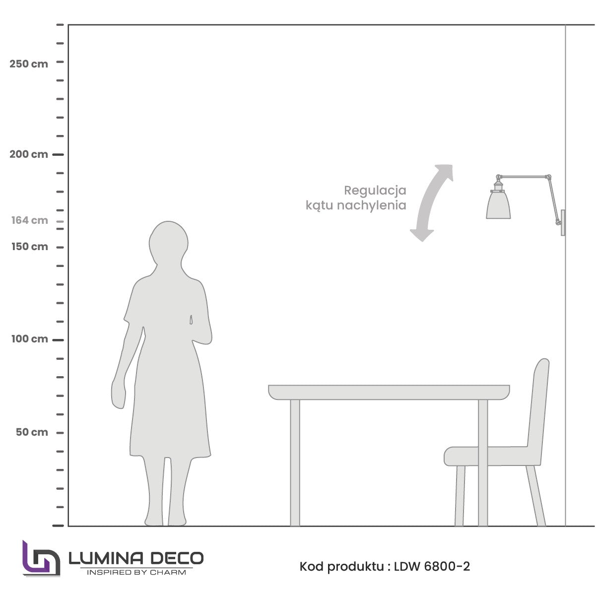 LAMPA ŚCIENNA KINKIET LOFTOWY FABI PRO GREY W2