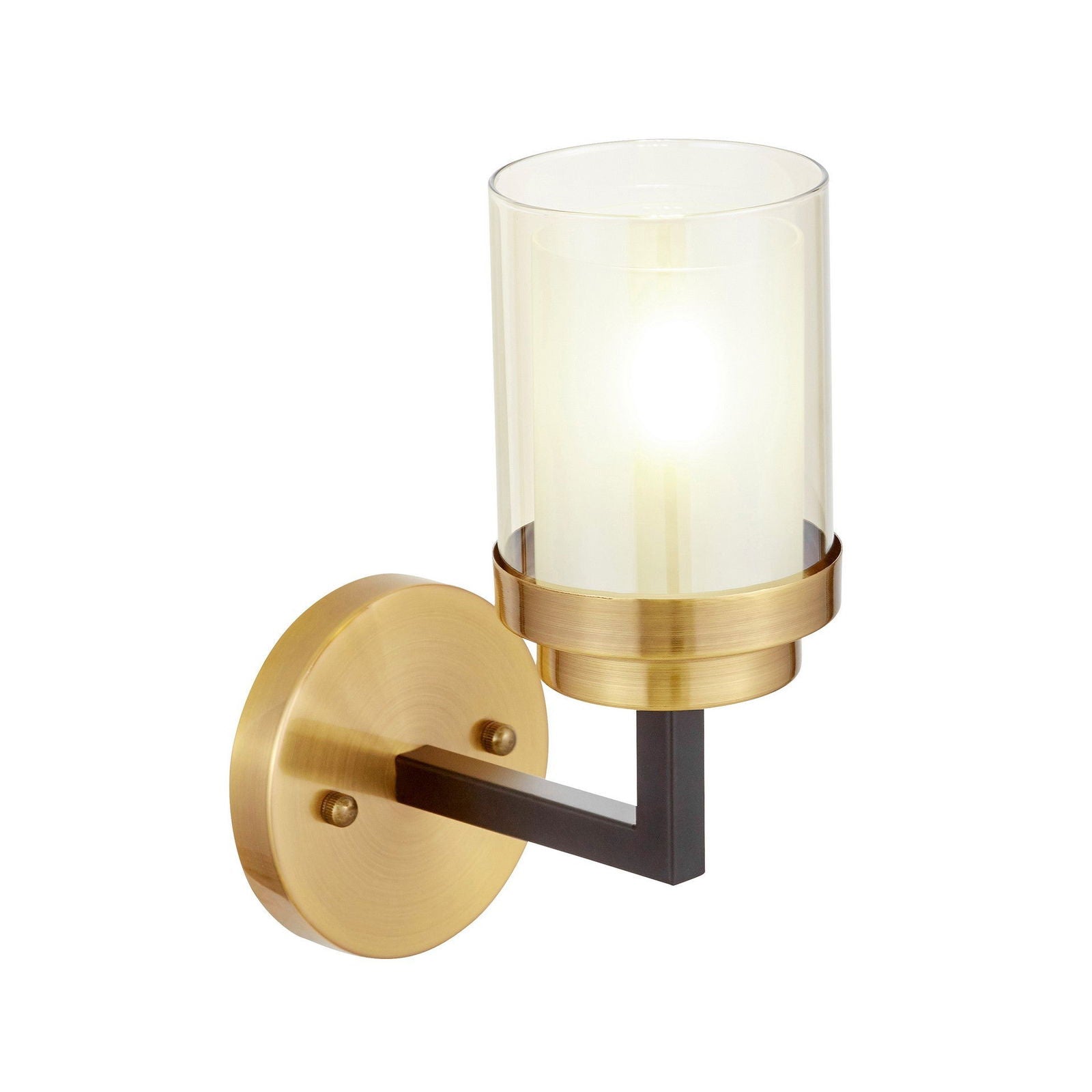 LAMPA ŚCIENNA KINKIET LOFT CZARNO-MOSIĘŻNA QUADRATO W1