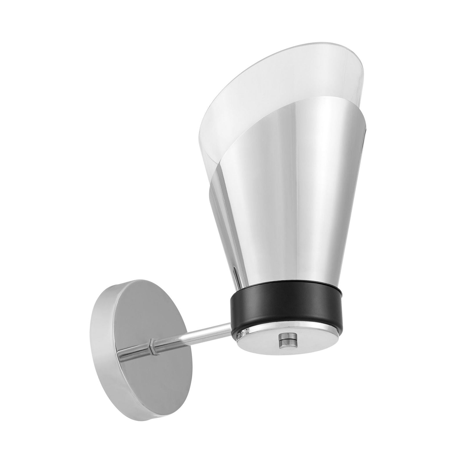 LAMPA ŚCIENNA KINKIET NOWOCZESNY CHROMOWANY FABRO W1