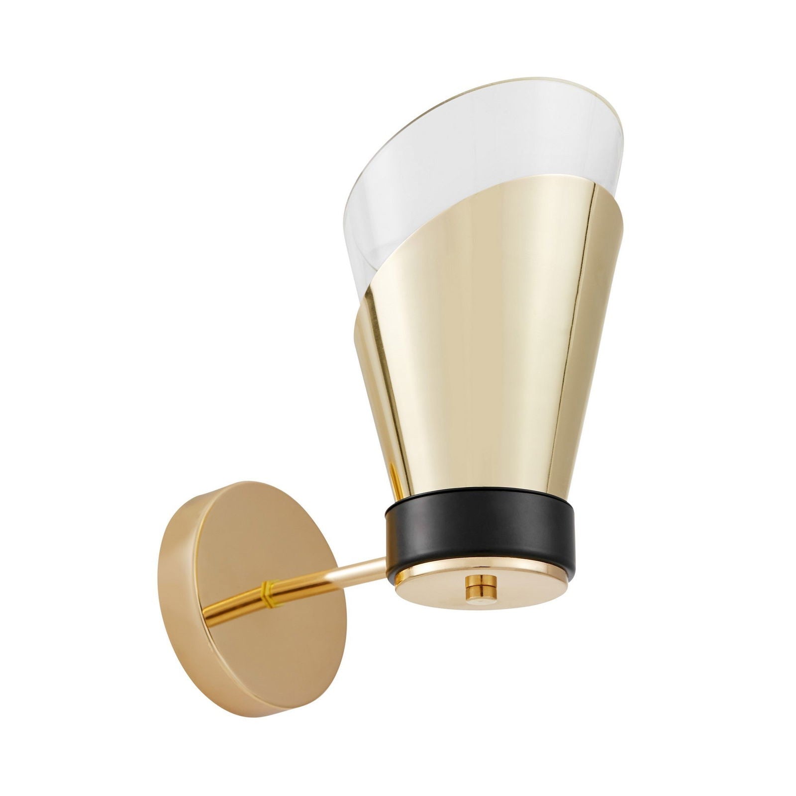 LAMPA ŚCIENNA KINKIET NOWOCZESNY ZŁOTY FABRO W1