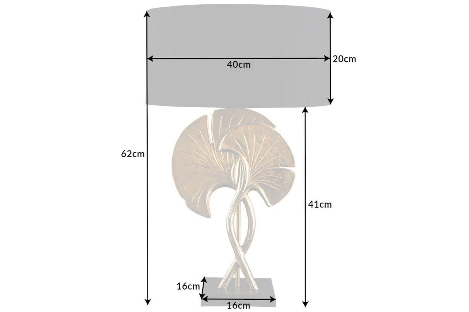 LAMPA STOŁOWA GINGKO ZŁOTY / CZARNY  / 41530    / INVICTA INTERIOR