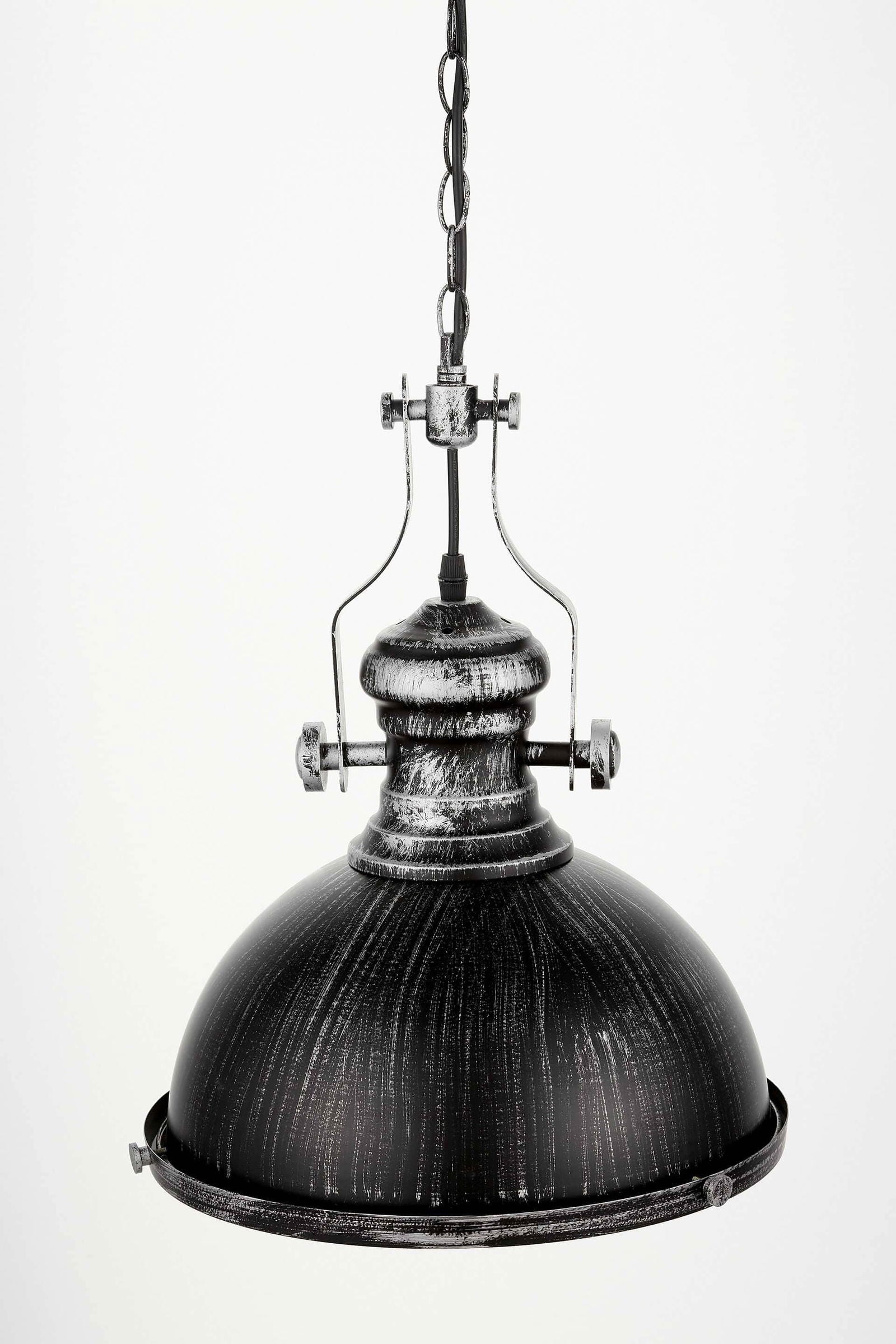 LAMPA WISZĄCA INDUSTRIALNA DUŻA STARE SREBRO ELIGIO W1