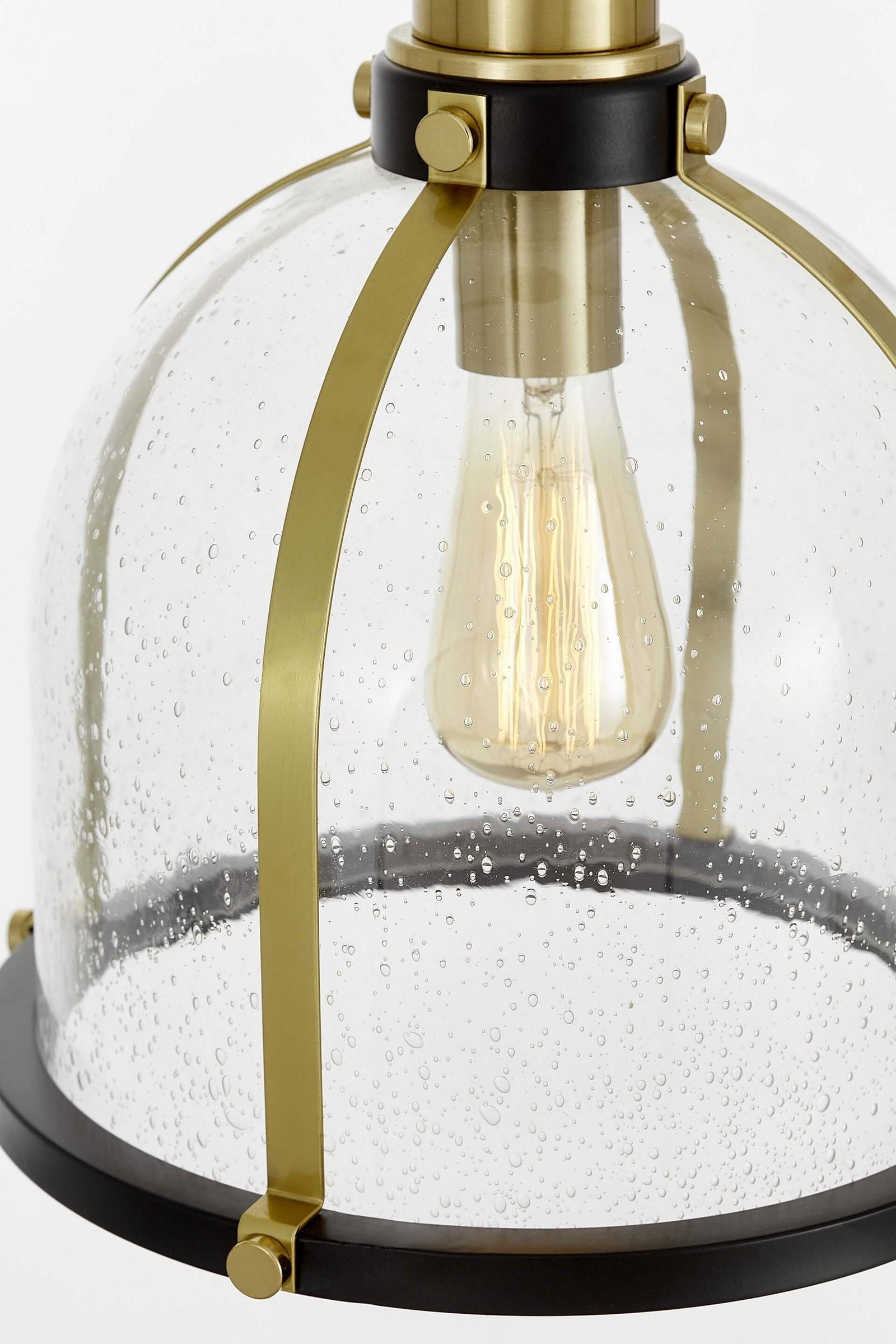 LAMPA WISZĄCA LOFT CZARNO-MOSIĘŻNA BRANSON