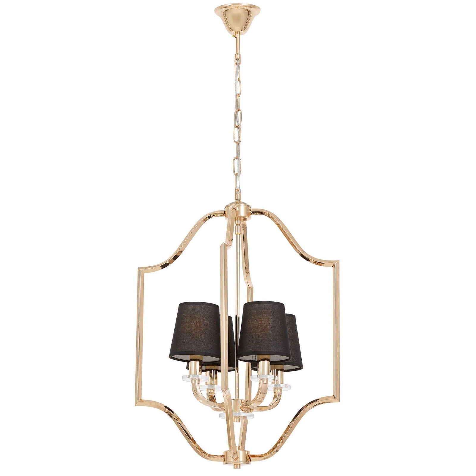 LAMPA WISZĄCA NOWOCZESNA CZARNO-ZŁOTA ORLANDO W4