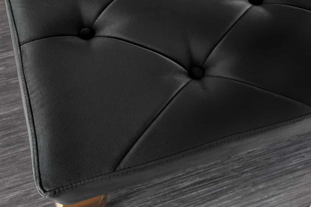 ŁAWKA MODERN BAROCK CZARNA ZŁOTA RAMA / 43386 / INVICTA INTERIOR