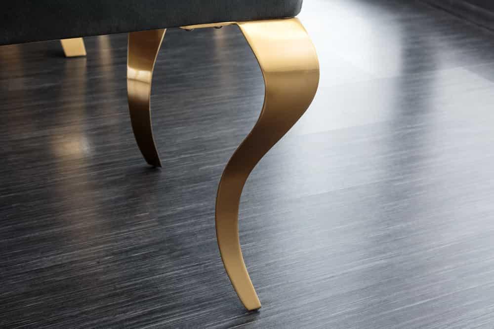 ŁAWKA MODERN BAROCK CZARNA ZŁOTA RAMA / 43386 / INVICTA INTERIOR