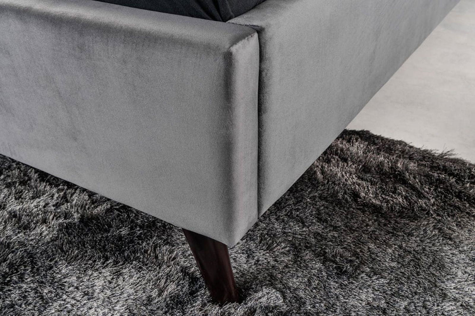 ŁÓZKO CIEMNOSZARE 160 CM / 200 CM / 40995 / INVICTA INTERIOR
