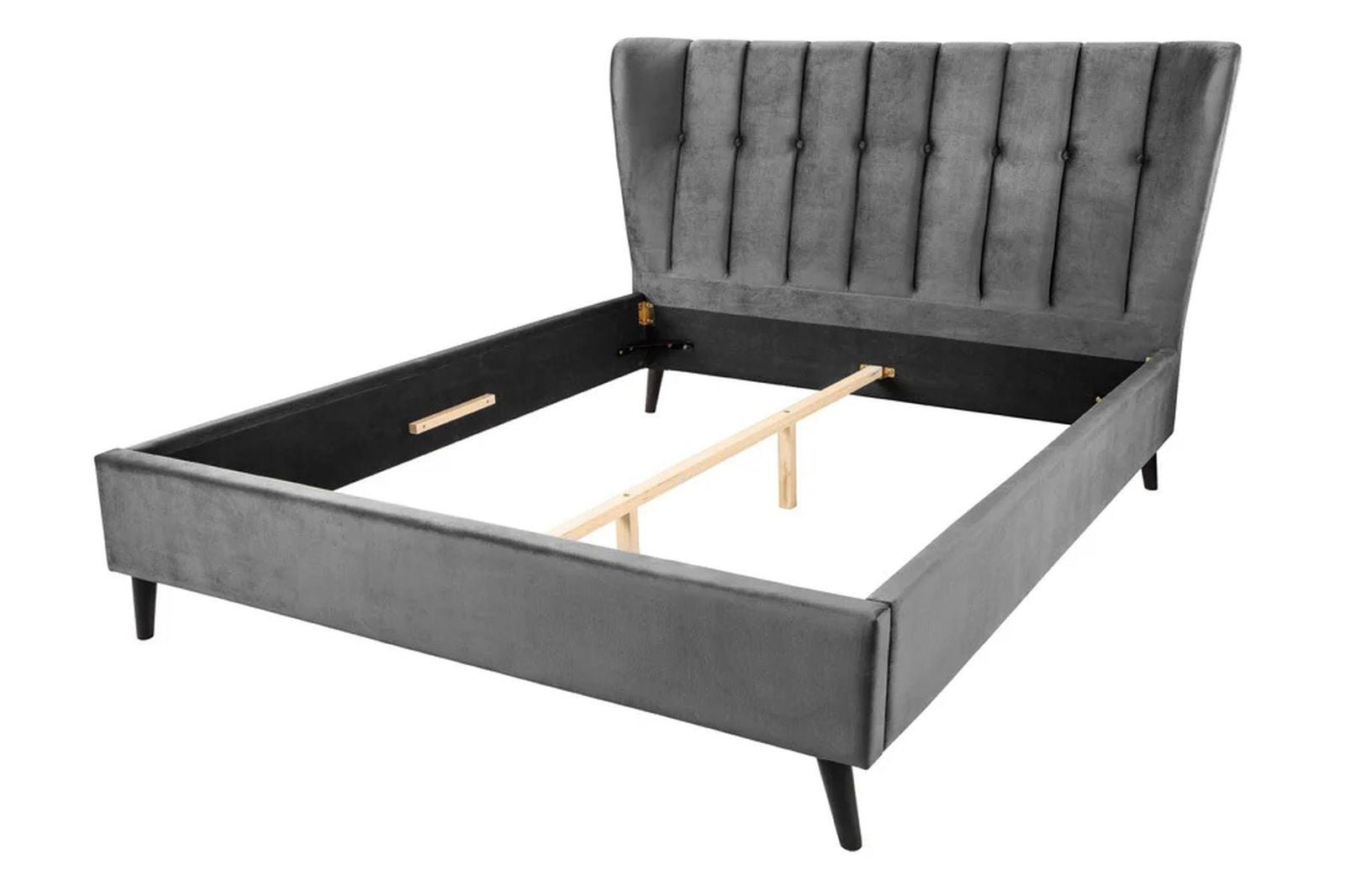 ŁÓZKO CIEMNOSZARE 160 CM / 200 CM / 40995 / INVICTA INTERIOR