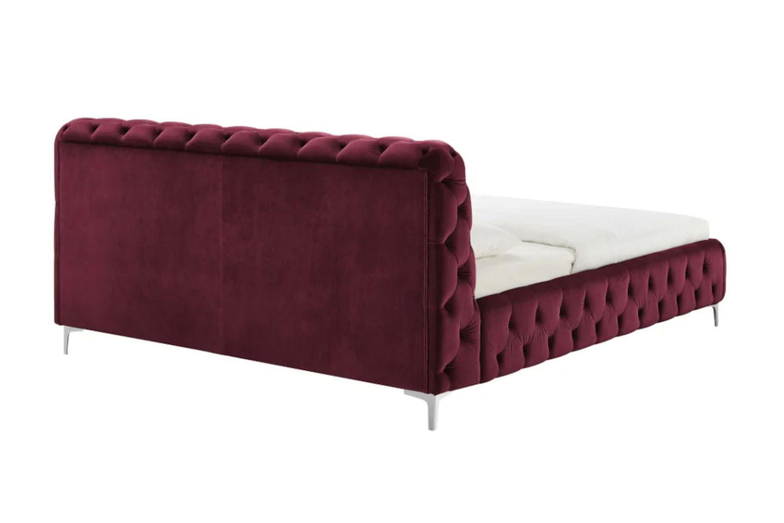 ŁÓŻKO MODERN BAROCK BORDOWY AKSAMIT / 41437 / INVICTA INTERIOR