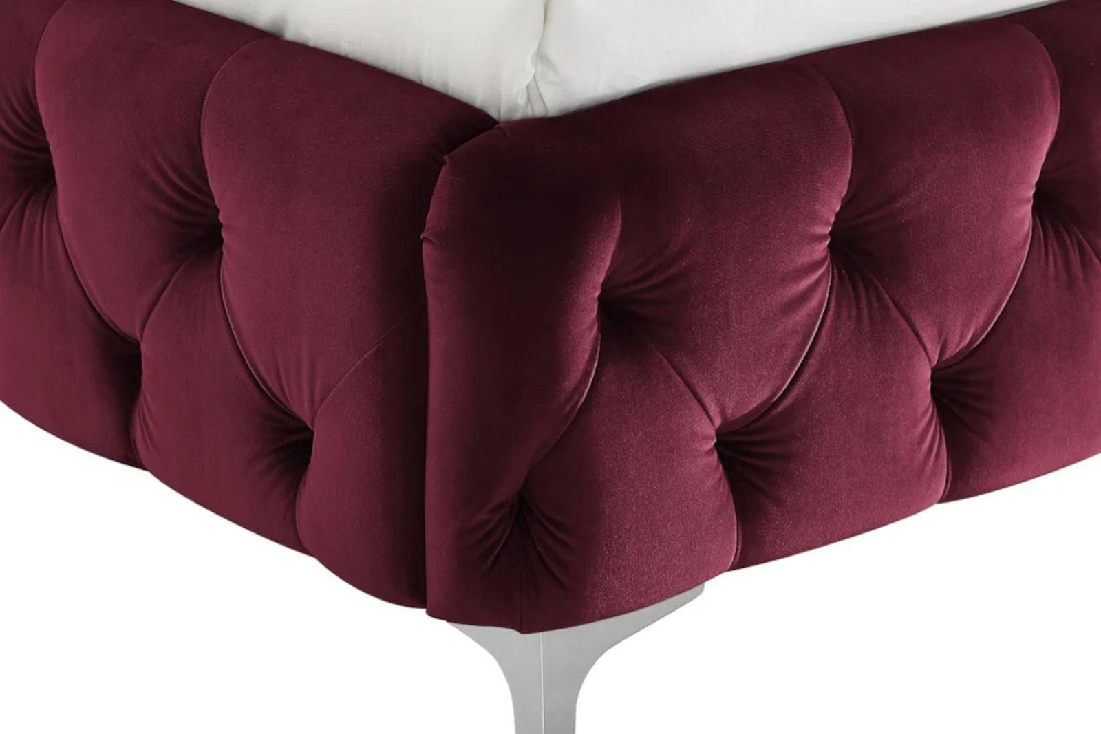 ŁÓŻKO MODERN BAROCK BORDOWY AKSAMIT / 41437 / INVICTA INTERIOR