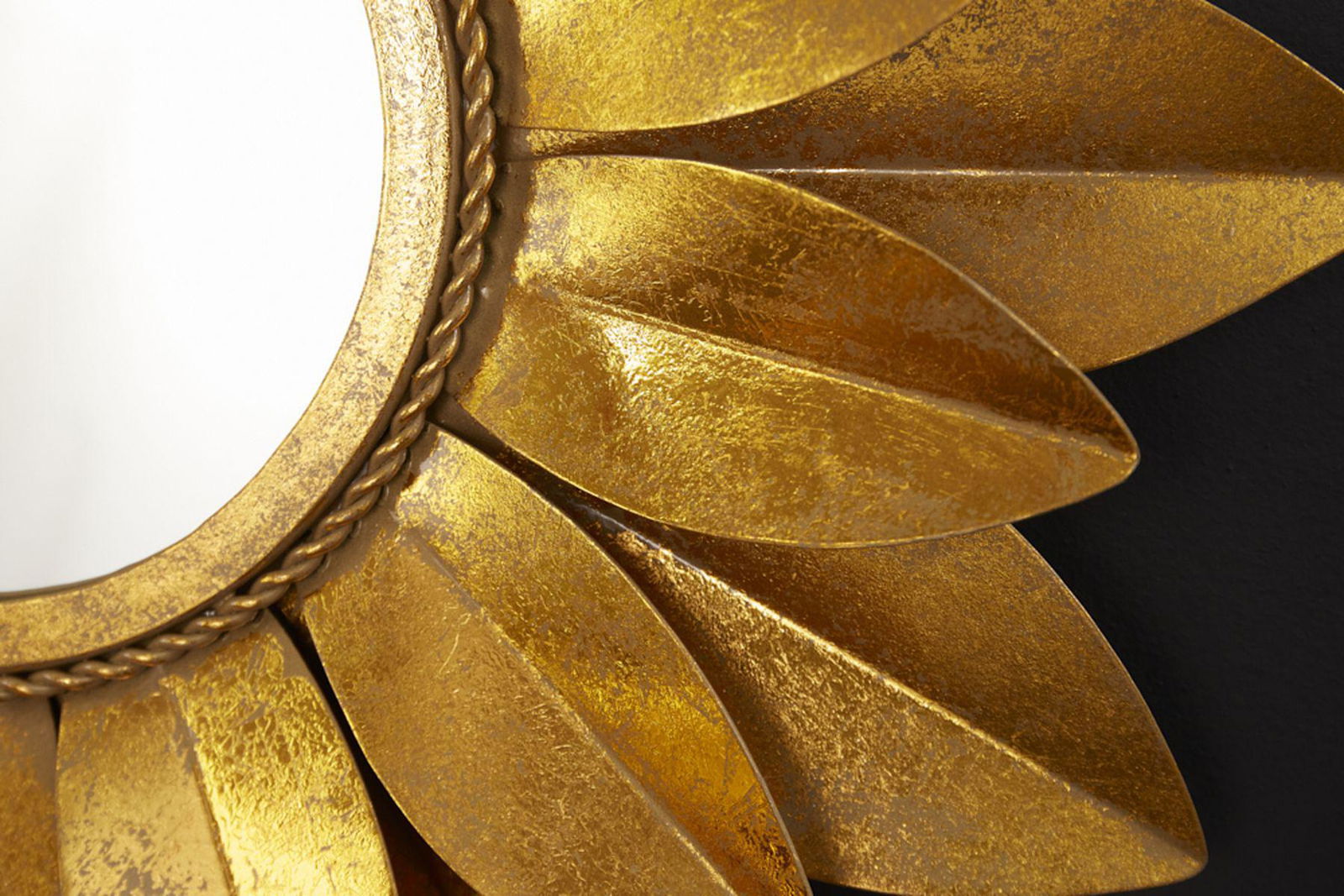 LUSTRO ŚCIENNE SUNFLOWER 60CM ZŁOTY / 41758