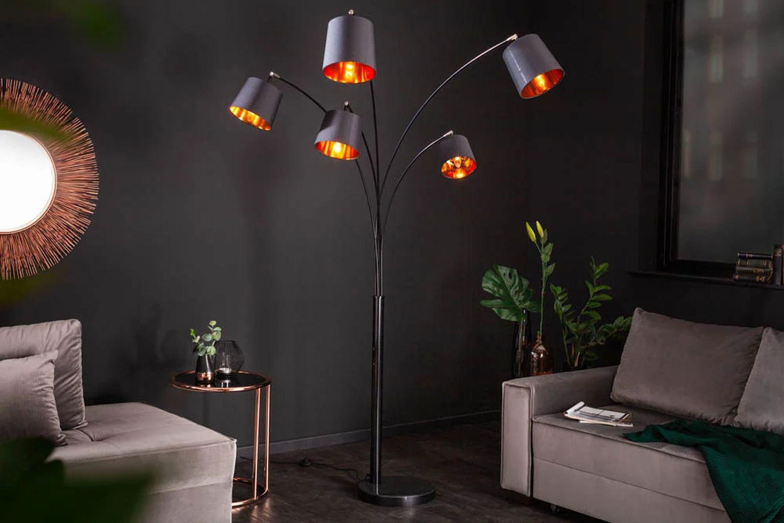 Lampa Podłogowa Levels 202 Cm Czarna / 40036 / INVICTA INTERIOR