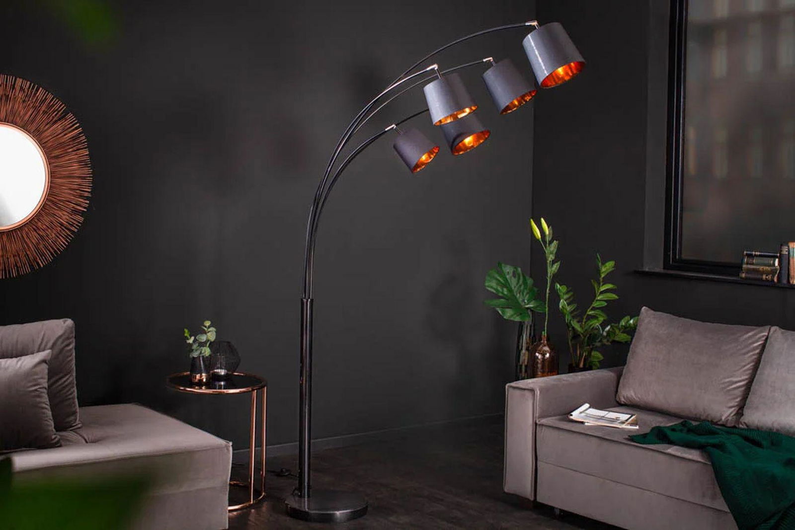 Lampa Podłogowa Levels 202 Cm Czarna / 40036 / INVICTA INTERIOR