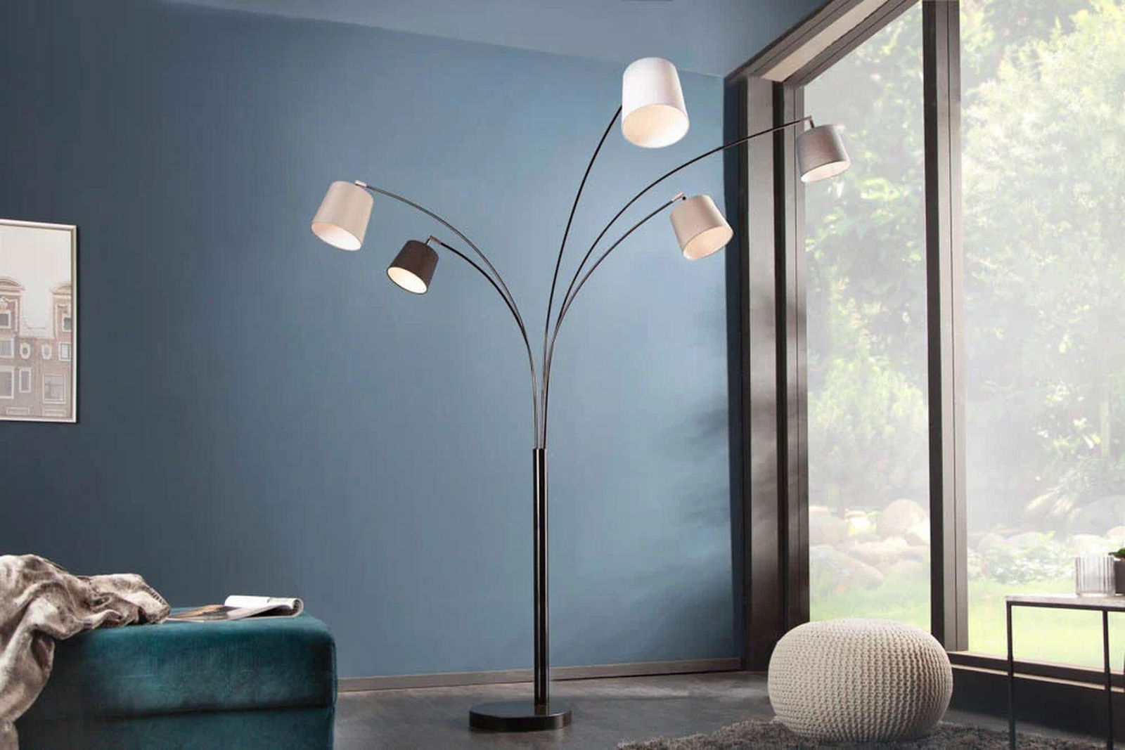 Lampa Podłogowa Levels Czarna / szara / 36398 / INVICTA INTERIOR