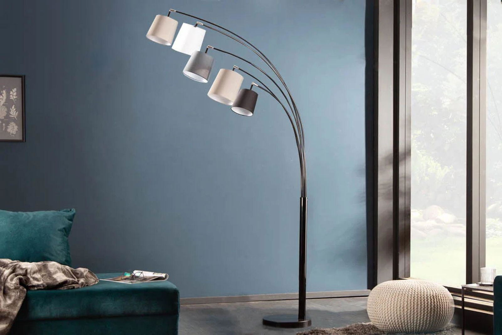Lampa Podłogowa Levels Czarna / szara / 36398 / INVICTA INTERIOR