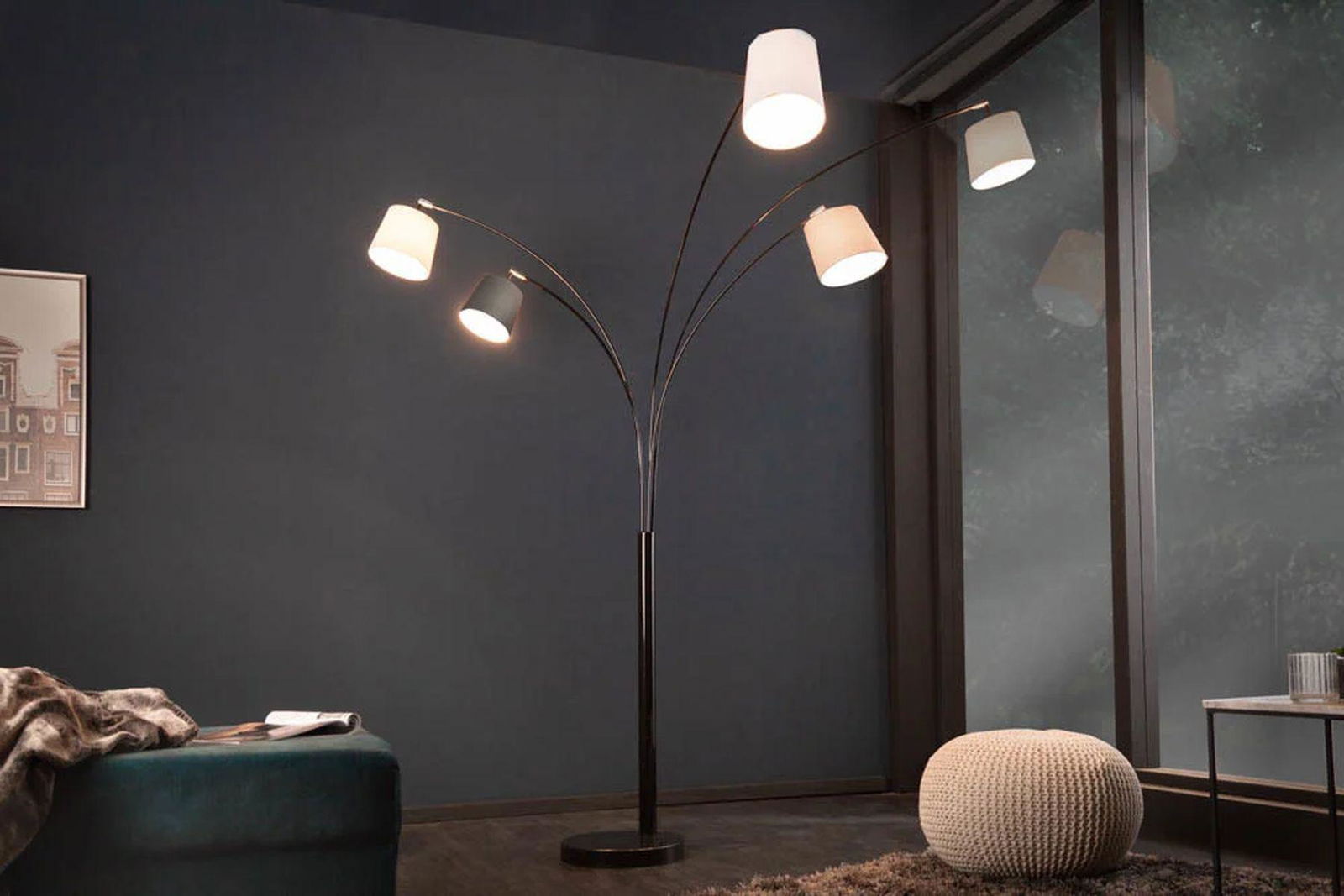 Lampa Podłogowa Levels Czarna / szara / 36398 / INVICTA INTERIOR