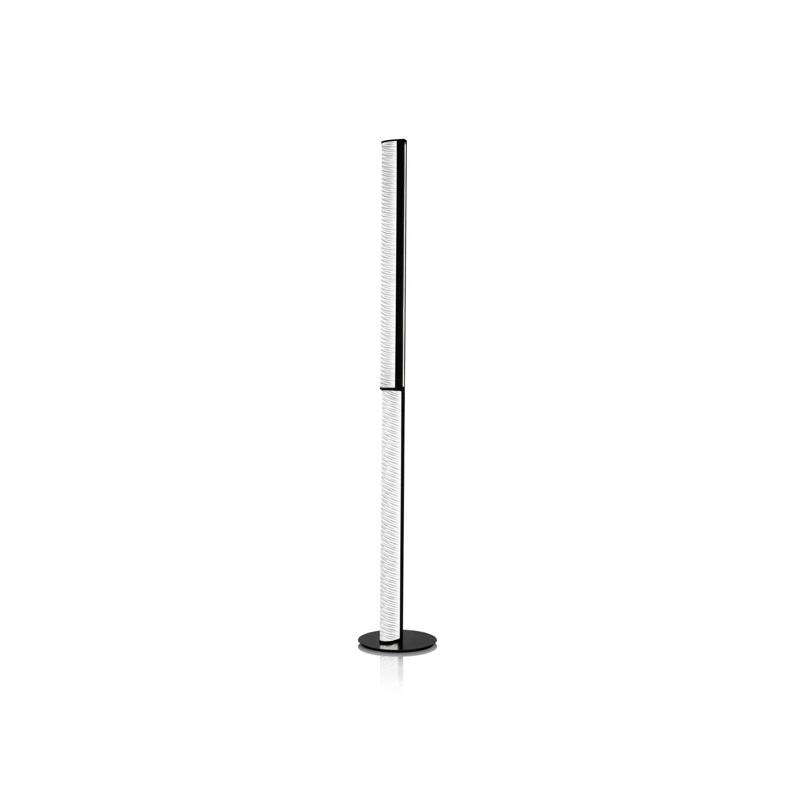 Lampa podłogowa LED Slamp Modula skręcana, plisowana, czarna