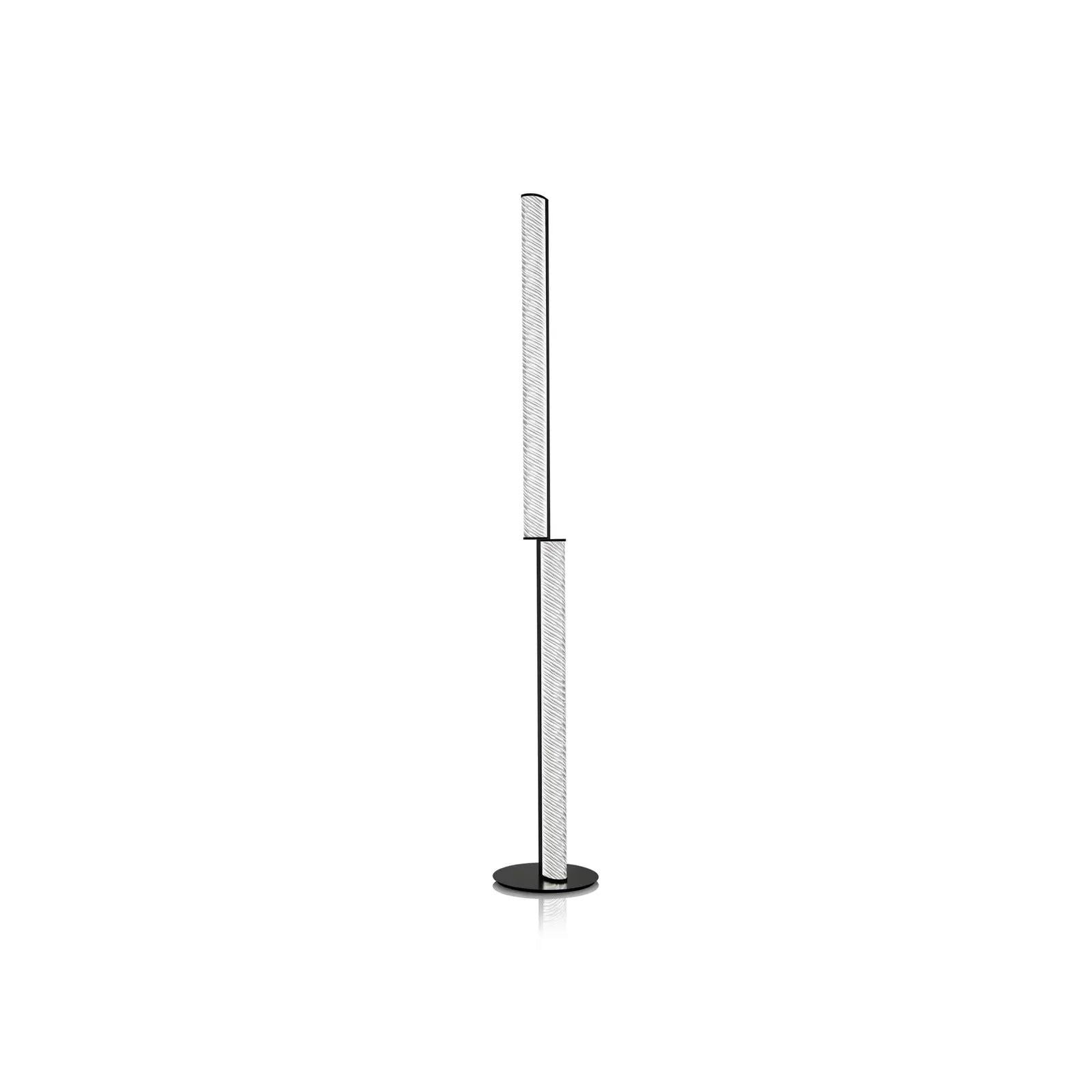 Lampa podłogowa LED Slamp Modula skręcana, plisowana, czarna