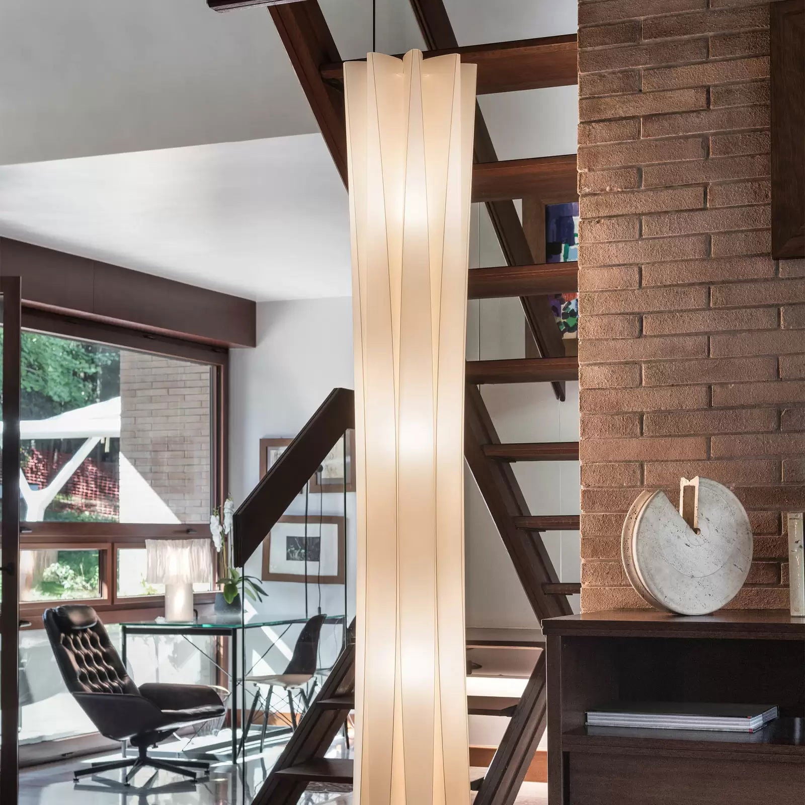 Lampa stojąca Slamp Bach, wysokość 184 cm, złota
