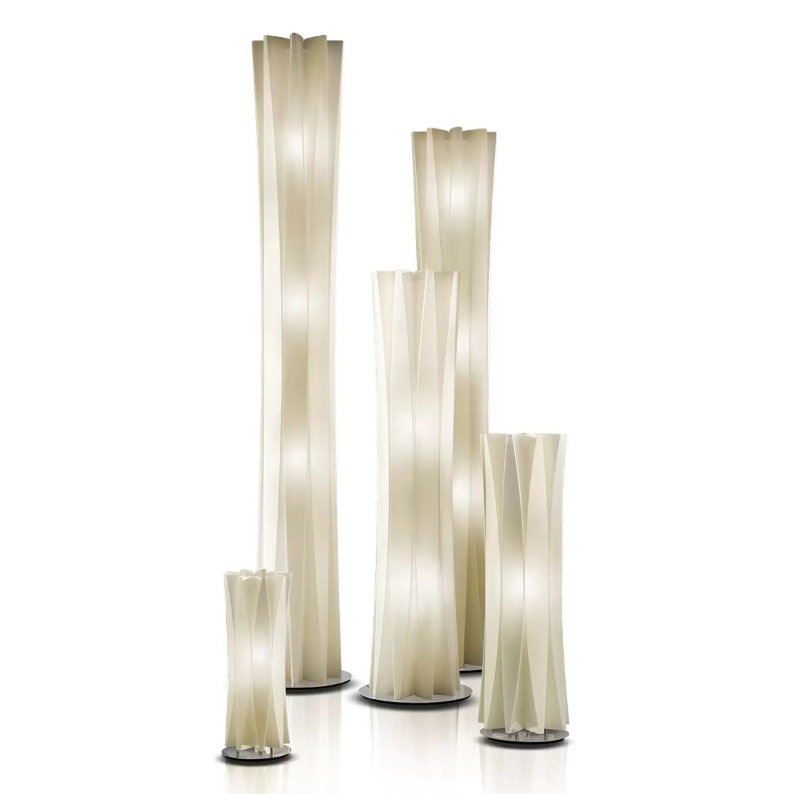 Lampa stojąca Slamp Bach, wysokość 184 cm, złota