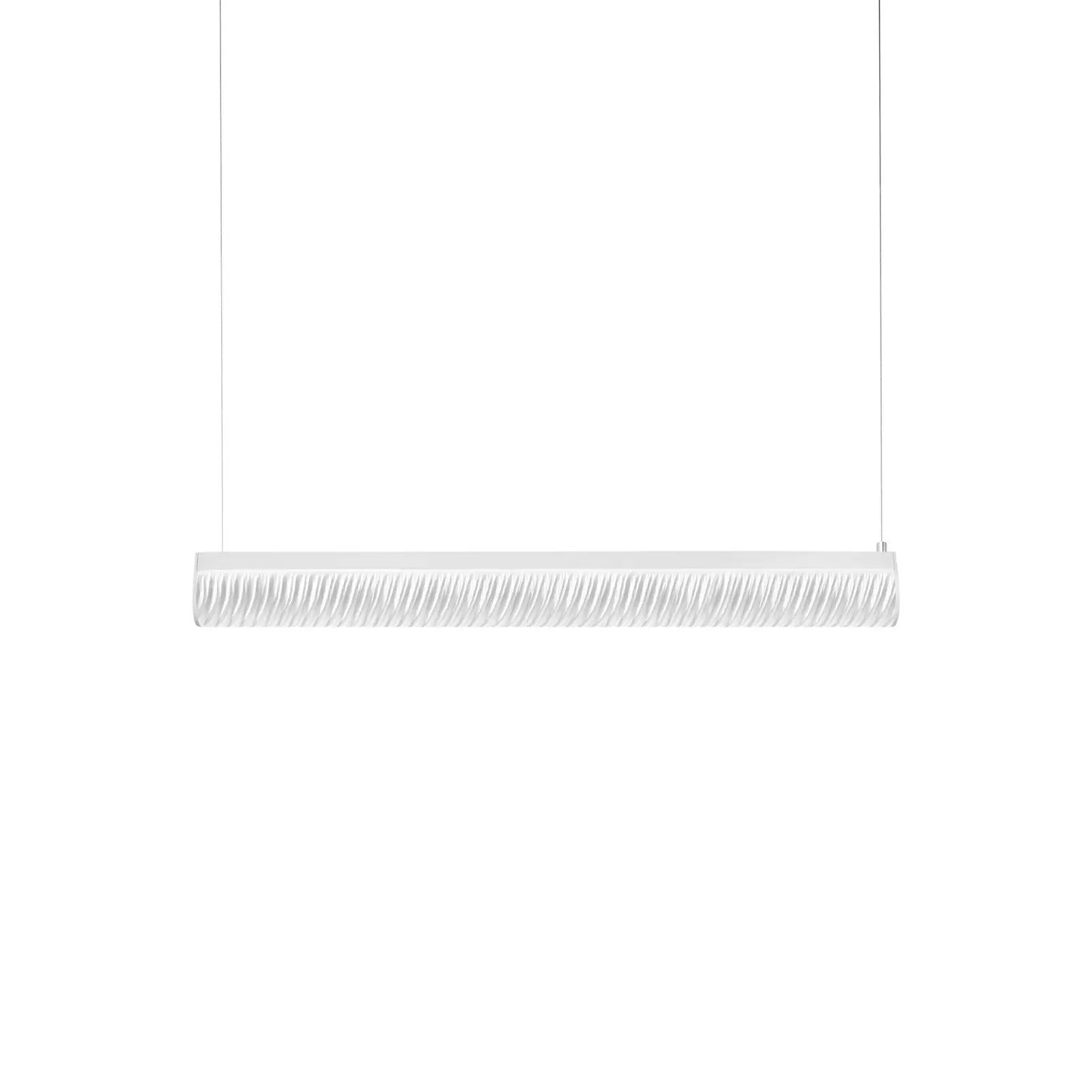 Lampa wisząca LED Modula marki Slamp, plisowana, jasnoszara