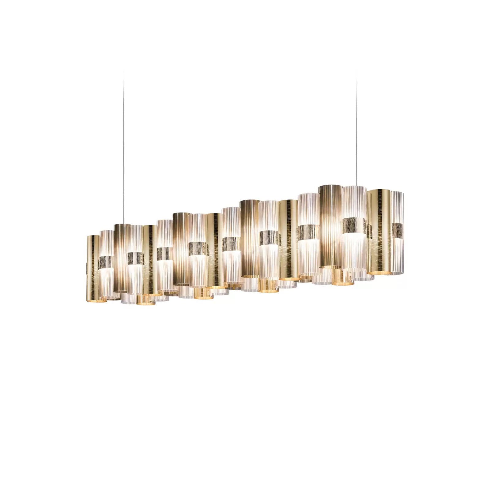 Lampa wisząca LED Slamp La Lollo, kolor złoty, 140 cm