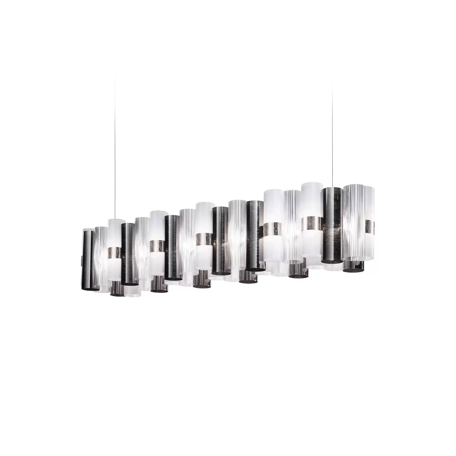 Lampa wisząca LED Slamp La Lollo, w kolorze cyny, 140 cm