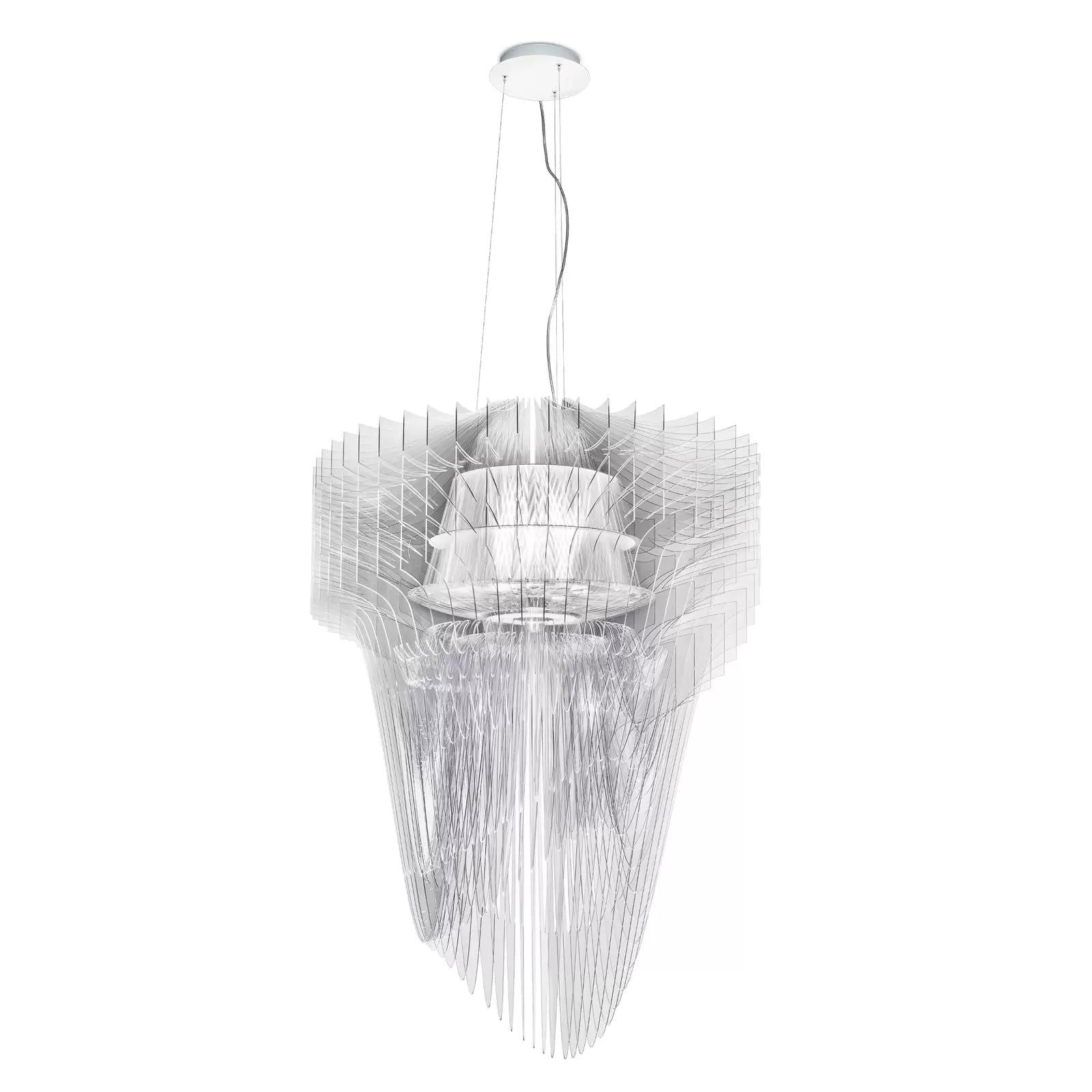 Lampa wisząca Slamp Aria M, przezroczysta, 60 cm